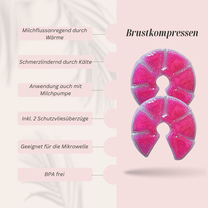 Brustkompressen von Mom for Moms fördern den Milchfluss und wirken Schmerzlindernd 