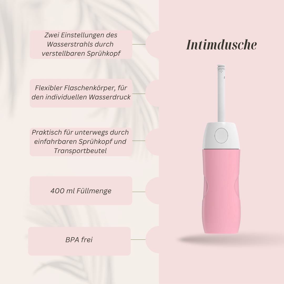 Mom for Moms Intimdusche hilft bei der sanften und gründlichen Reinigung des Intimbereichs