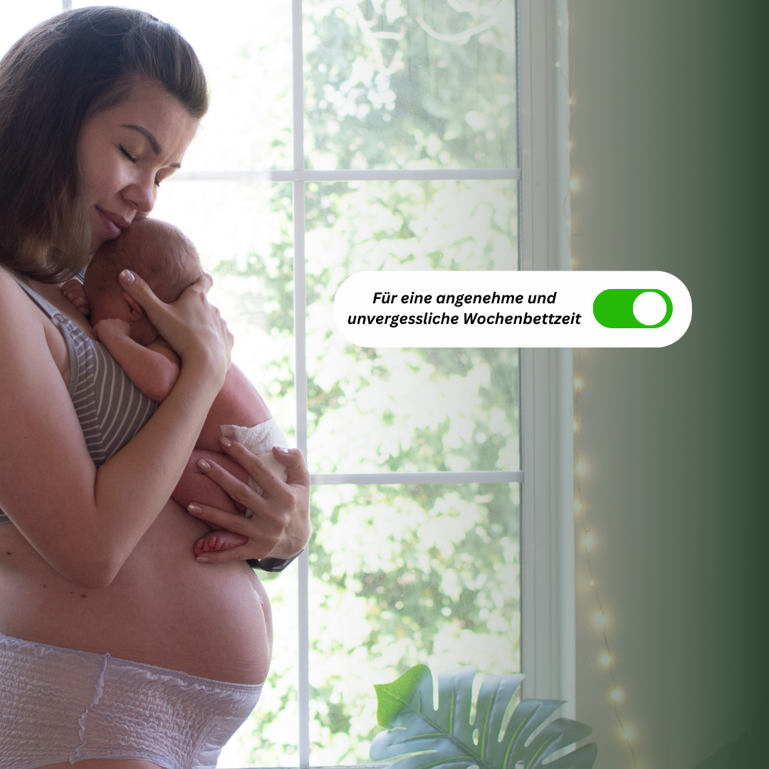 Eine Mama die von Mom for Moms profitiert und deren Wochenbettzeit dadurch angenehmer ist