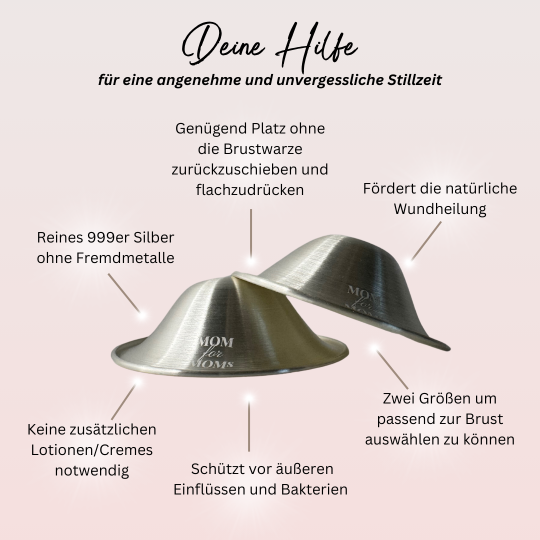 Vorteile der Silberhütchen aus reinem Silber - antibakterieller Schutz für stillende Mütter 
